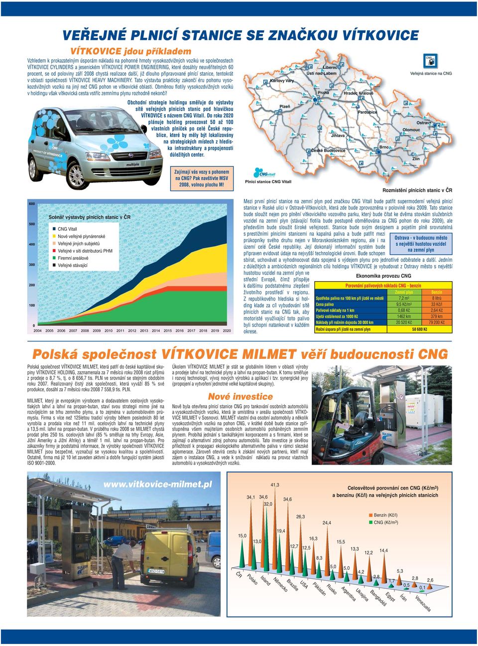 společnosti VÍTKOVICE HEAVY MACHINERY. Tato výstavba prakticky zakončí éru pohonu vyso kozdvižných vozíků na jiný než CNG pohon ve vítkovické oblasti.