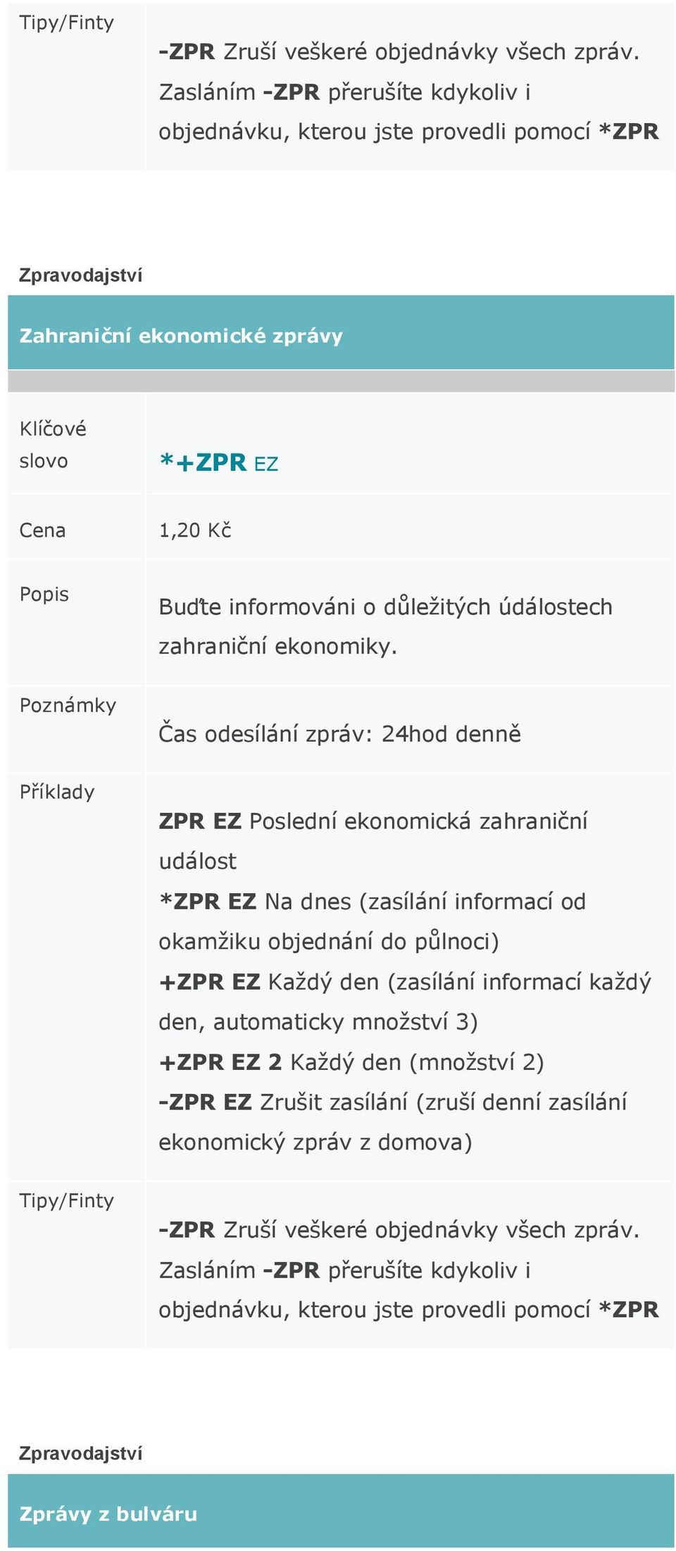 zahraniční ekonomiky.