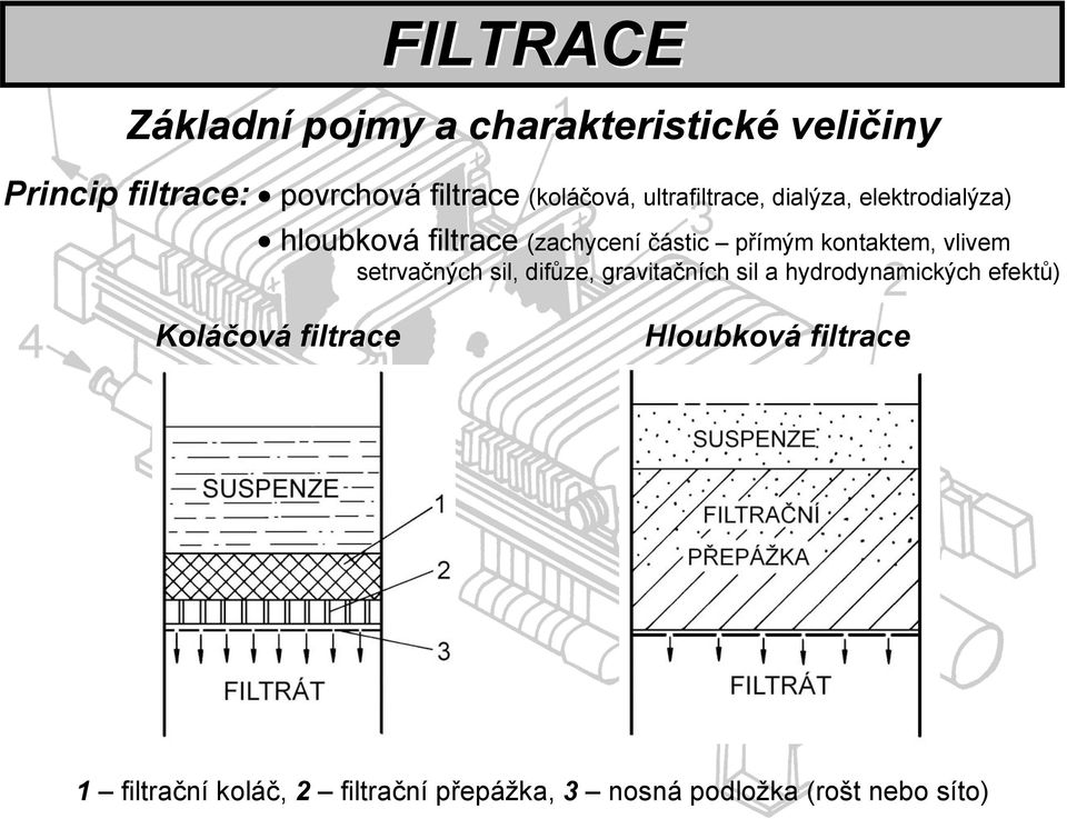 kontaktem, vlivem setrvačných sil, difůze, gravitačních sil a hydrodynamických efektů) Koláčová