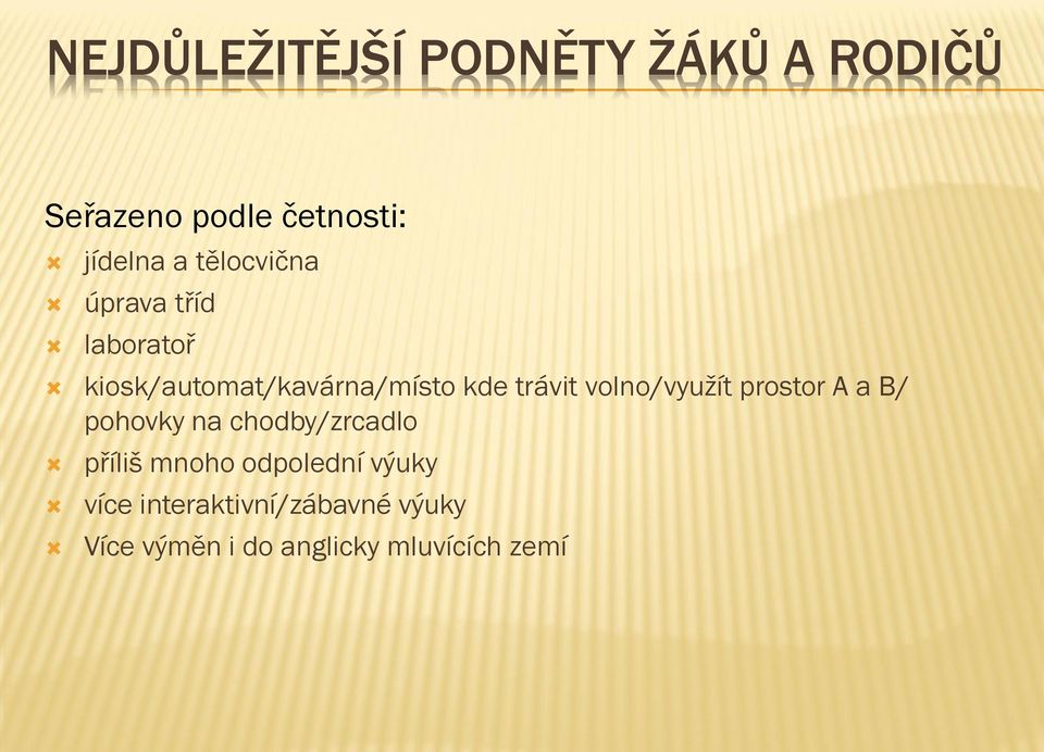 volno/využít prostor A a B/ pohovky na chodby/zrcadlo příliš mnoho