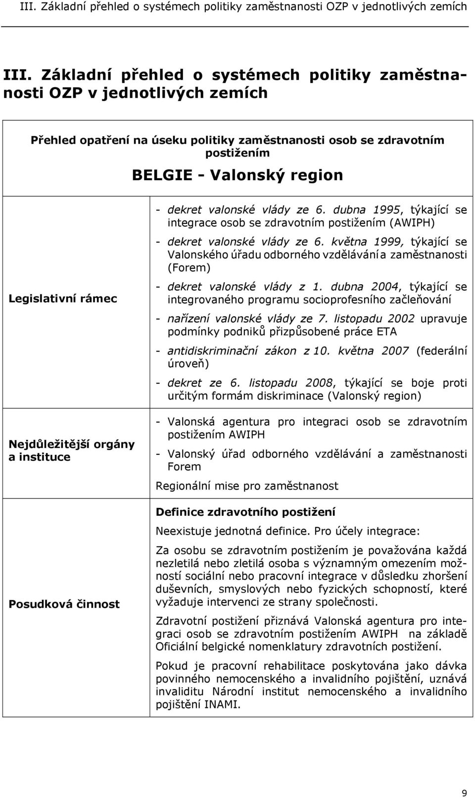 května 1999, týkající se Valonského úřadu odborného vzdělávání a zaměstnanosti (Forem) - dekret valonské vlády z 1.