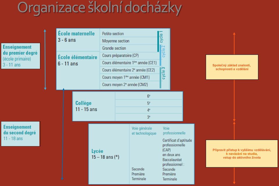 Připravit přístup k vyššímu vzdělávání,