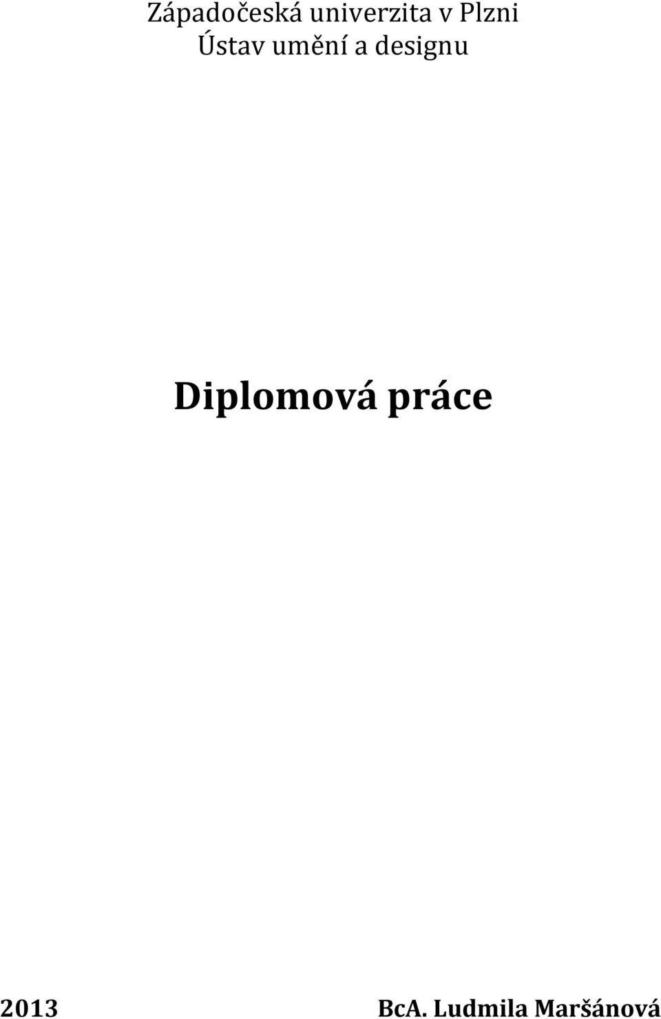 designu Diplomová práce