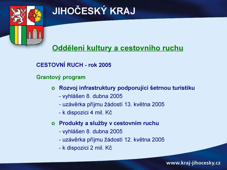 května 2005 - k dispozici 4 mil.