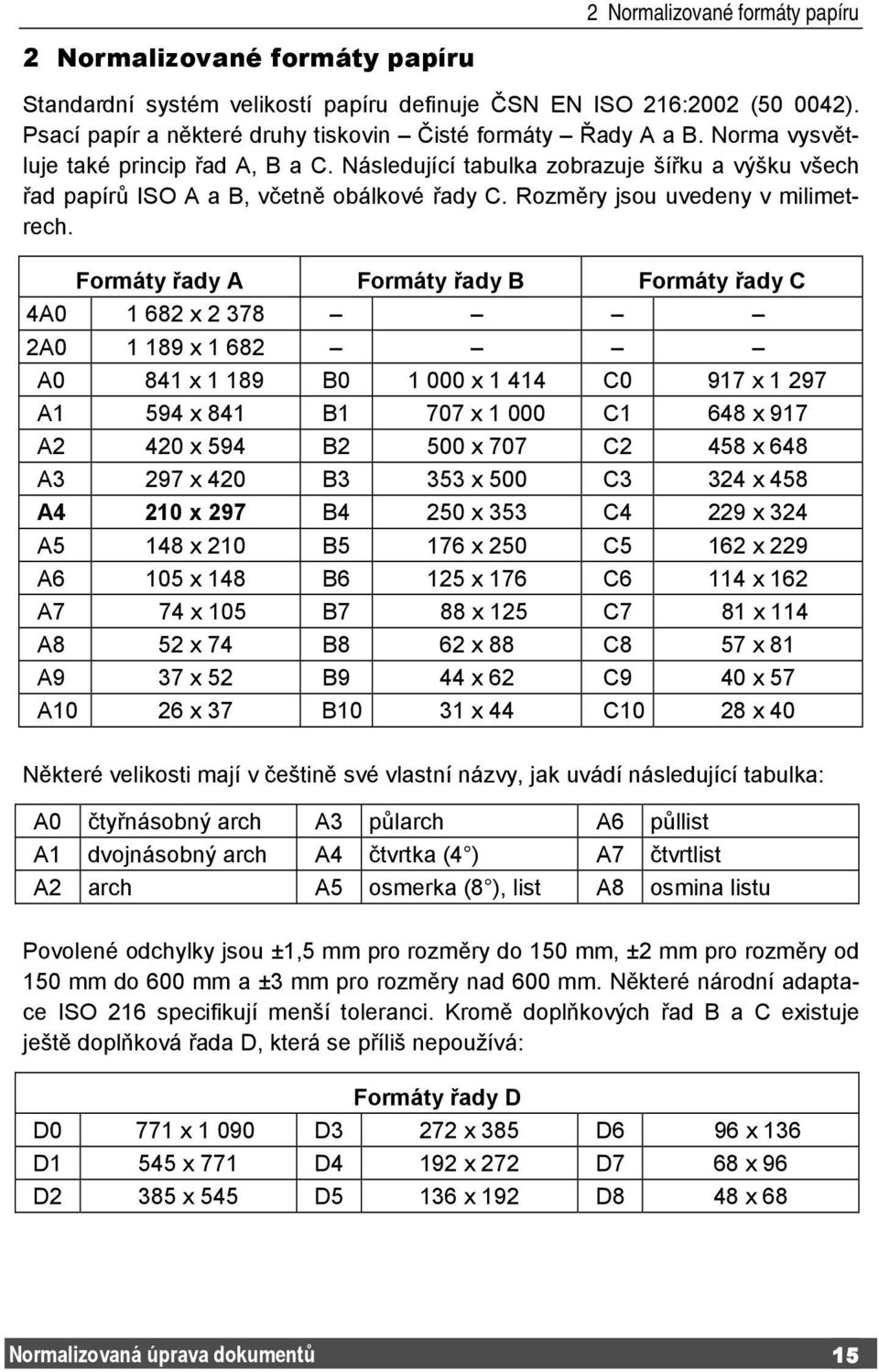 Formáty řady A Formáty řady B Formáty řady C 4A0 1 682 x 2 378 2A0 1 189 x 1 682 A0 841 x 1 189 B0 1 000 x 1 414 C0 917 x 1 297 A1 594 x 841 B1 707 x 1 000 C1 648 x 917 A2 420 x 594 B2 500 x 707 C2