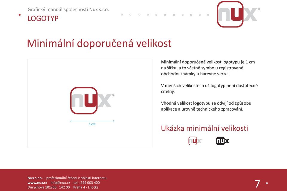 V menších velikostech už logotyp není dostateènì èitelný.