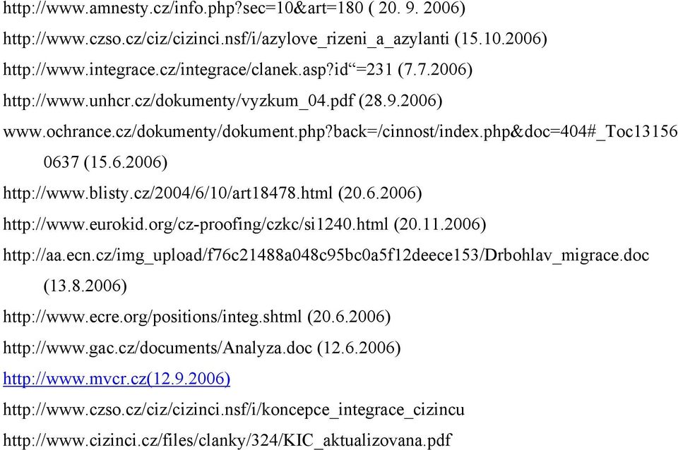 cz/2004/6/10/art18478.html (20.6.2006) http://www.eurokid.org/cz-proofing/czkc/si1240.html (20.11.2006) http://aa.ecn.cz/img_upload/f76c21488a048c95bc0a5f12deece153/drbohlav_migrace.doc (13.8.2006) http://www.ecre.