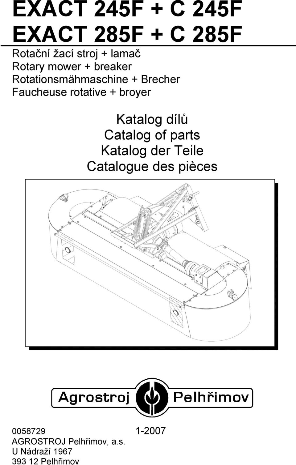 + broyer Katalog dílů Catalog of parts Katalog der Teile Catalogue des