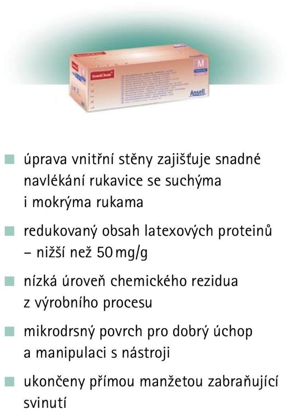 nízká úroveň chemického rezidua z výrobního procesu mikrodrsný povrch pro