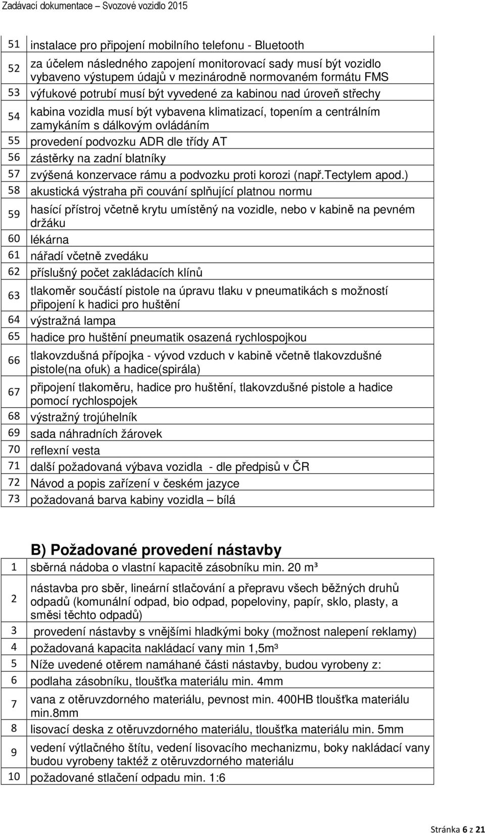 zástěrky na zadní blatníky 57 zvýšená konzervace rámu a podvozku proti korozi (např.tectylem apod.