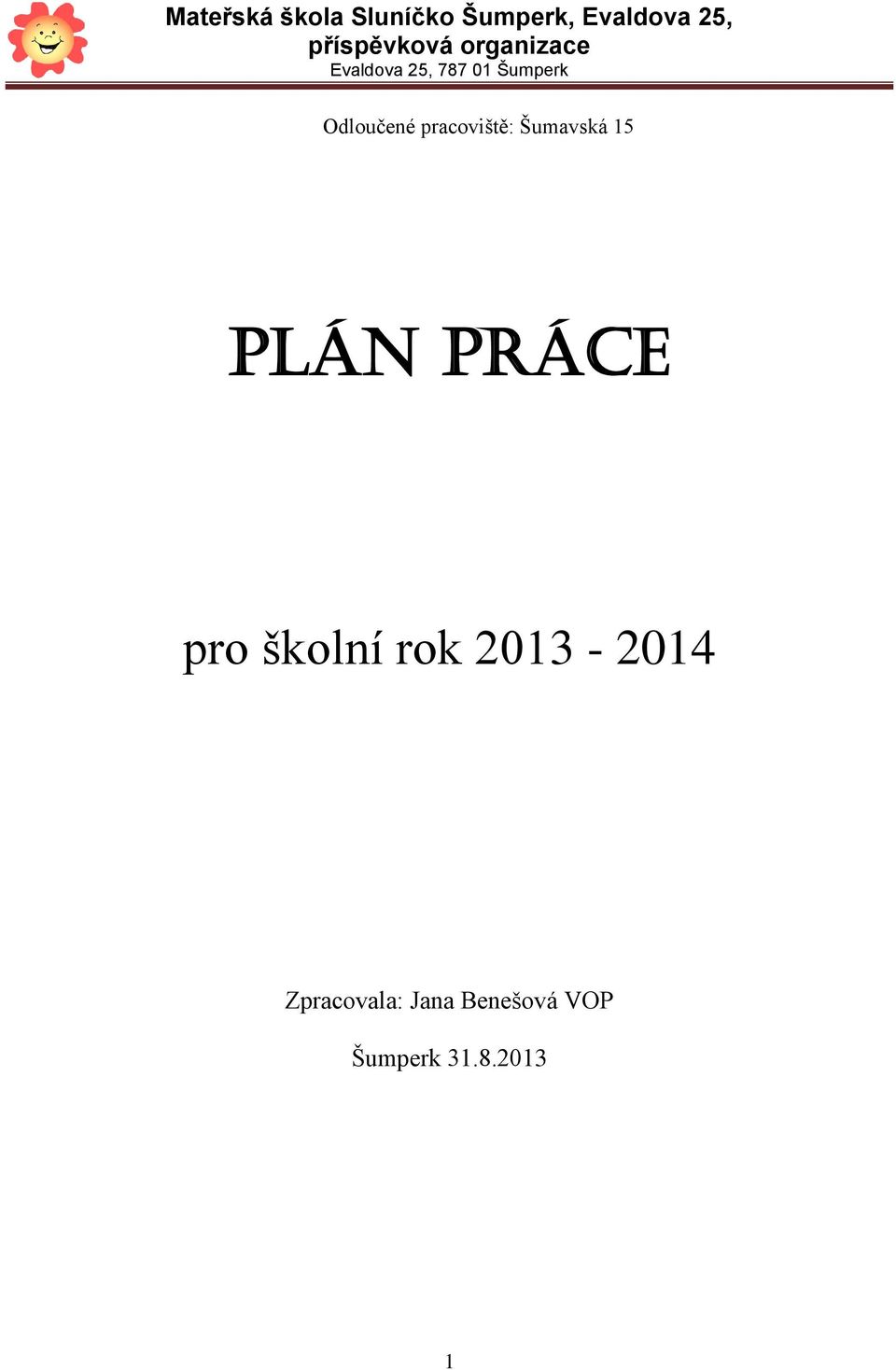 školní rok 2013-2014