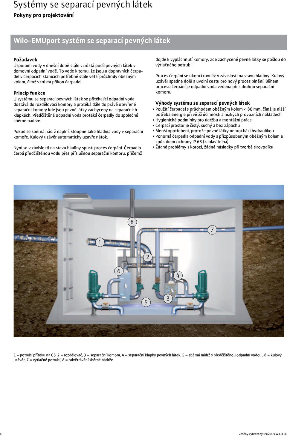 1-50 Hz systémy se separací pevných látek Požadavek Úsporami vody v dnešní době stále vzrůstá podíl pevných látek v domovní odpadní vodě.