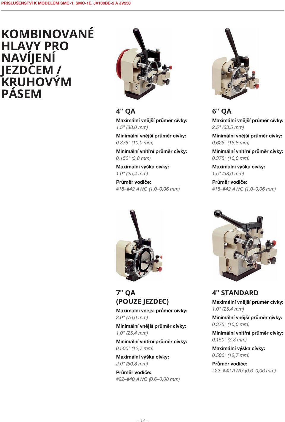 mm) 1,5" (38,0 mm) #18 #42 AWG (1,0 0,06 mm) 7" QA (POuze jezdec) 3,0" (76,0 mm) 1,0" (25,4 mm) 0,500" (12,7 mm) 2,0" (50,8 mm)