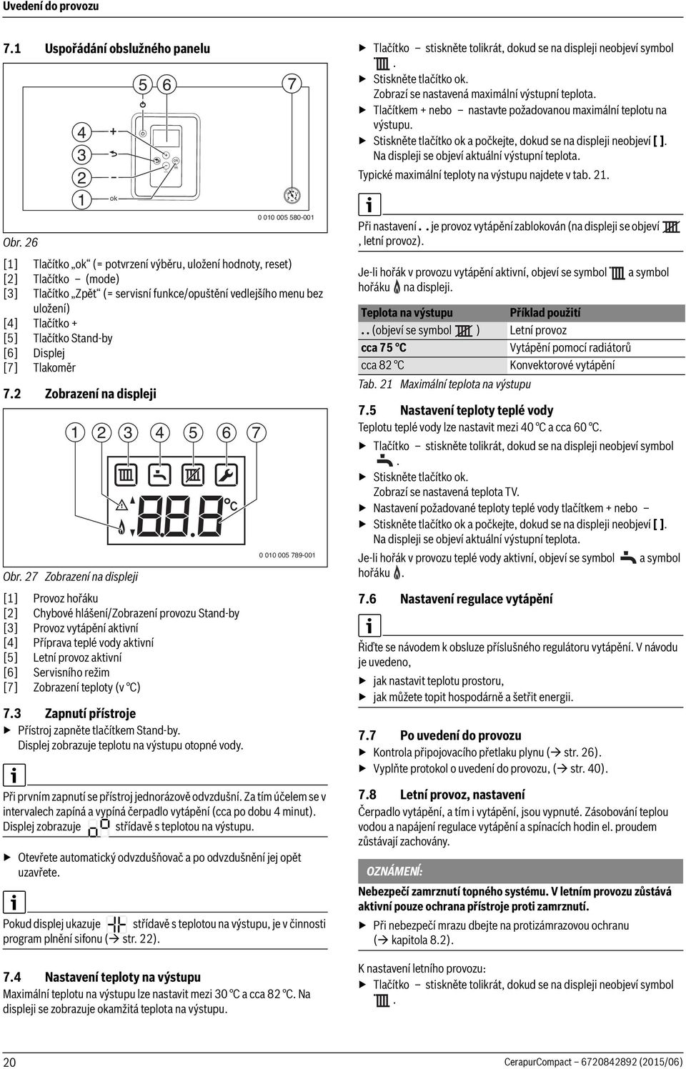 Displej [7] Tlakoměr 7.2 Zobrazení na displeji Obr.