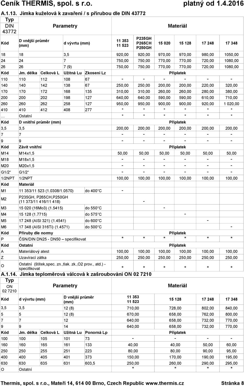 1080,00 26 26 7 (9) 750,00 750,00 770,00 770,00 720,00 1080,00 Kód Jm.