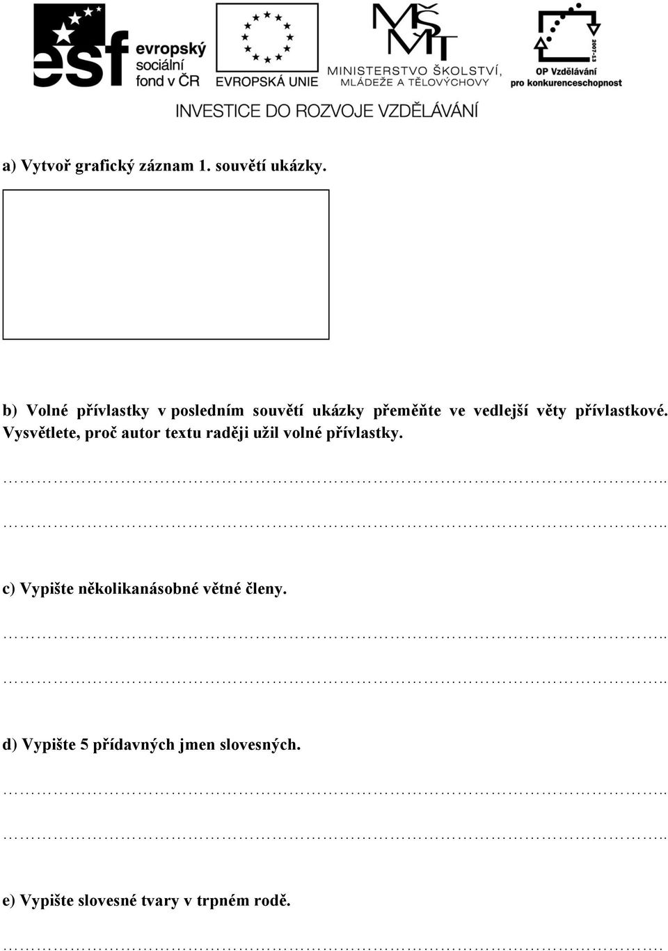 přívlastkové. Vysvětlete, proč autor textu raději užil volné přívlastky.