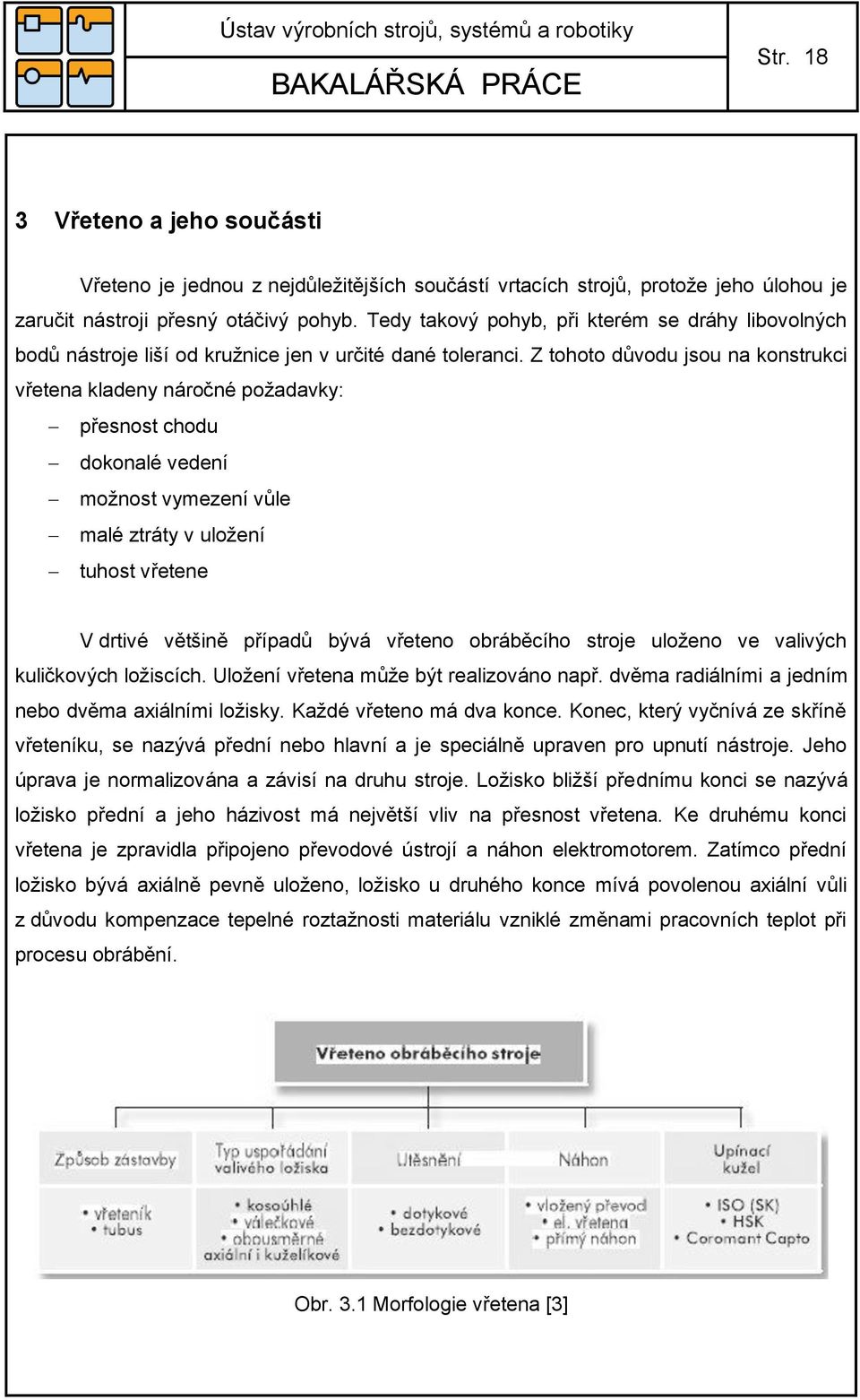 Z tohoto důvodu jsou na konstrukci vřetena kladeny náročné požadavky: přesnost chodu dokonalé vedení možnost vymezení vůle malé ztráty v uložení tuhost vřetene V drtivé většině případů bývá vřeteno