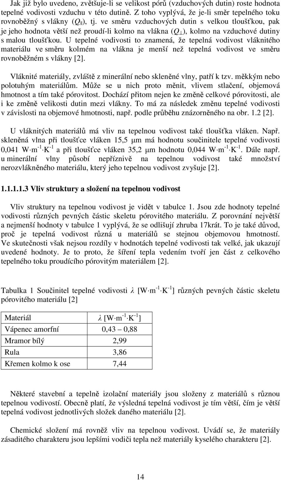 U tepelné vodivosti to znamená, že tepelná vodivost vláknitého materiálu ve směru kolmém na vlákna je menší než tepelná vodivost ve směru rovnoběžném s vlákny [2].