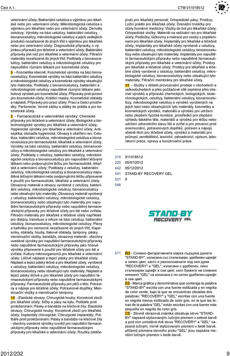 celulozy; Výrobky na bázi celulózy, bakteriální celulózy, bionanocelulózy, mikrobiologické celulózy a jejich vedlejších produktů nezařazené do jiných tříd s výjimkou pro lékařské nebo pro veterinární