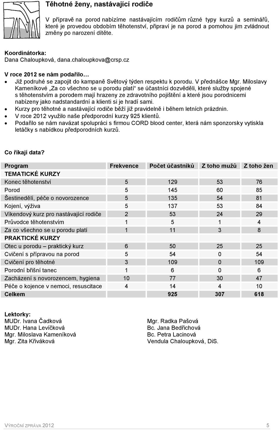 Miloslavy Kameníkové Za co všechno se u porodu platí se účastníci dozvěděli, které služby spojené s těhotenstvím a porodem mají hrazeny ze zdravotního pojištění a které jsou porodnicemi nabízeny jako