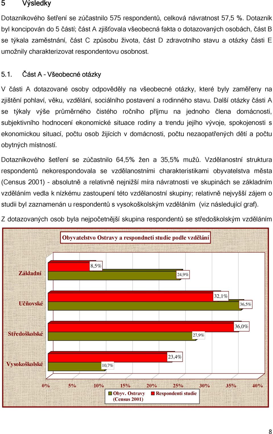 charakterizovat respondentovu osobnost. 5.1.