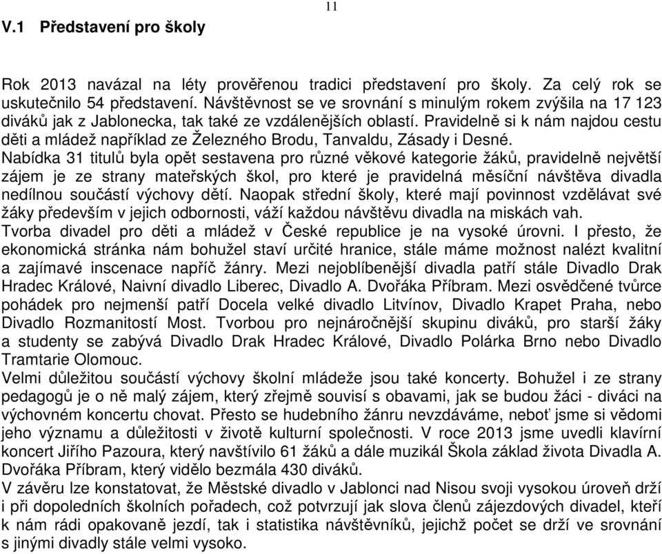 Pravidelně si k nám najdou cestu děti a mládež například ze Železného Brodu, Tanvaldu, Zásady i Desné.