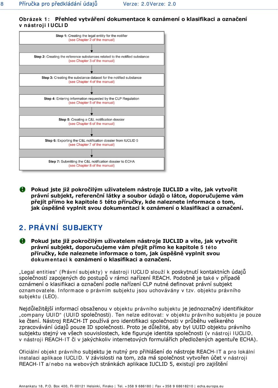 údajů látce, dpručujeme vám přejít přím ke kapitle 5 tét příručky, kde naleznete infrmace tm, jak úspěšně vyplnit svu dkumentaci k známení klasifikaci a značení. 2.