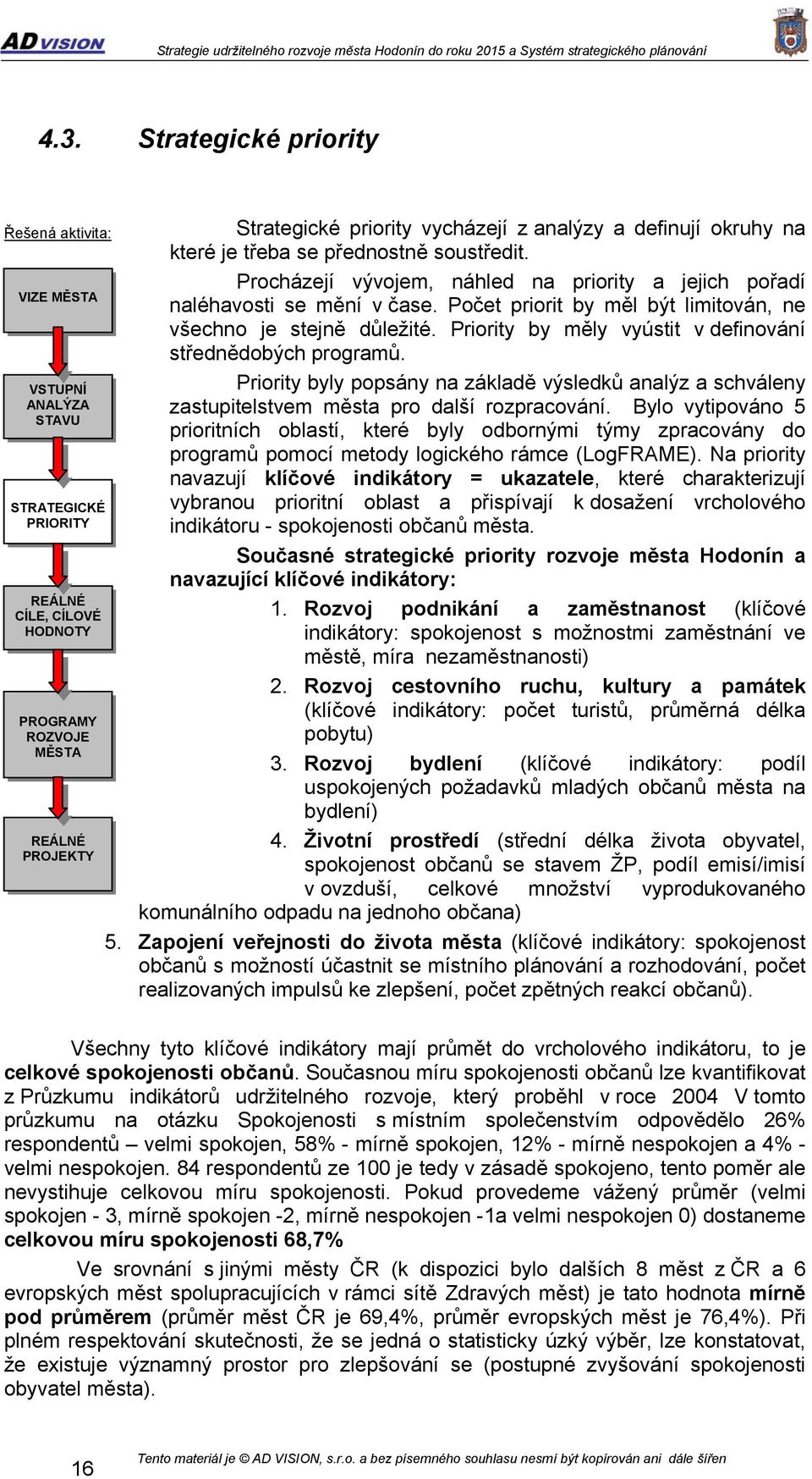 Počet priorit by měl být limitován, ne všechno je stejně důležité. Priority by měly vyústit v definování střednědobých programů.