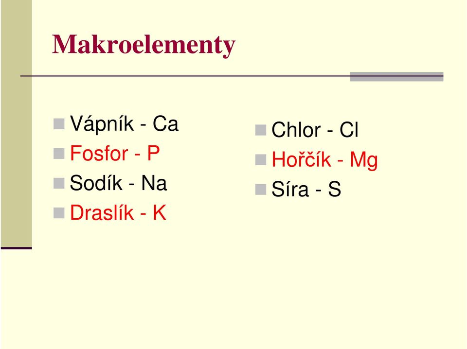 Na Draslík - K Chlor -