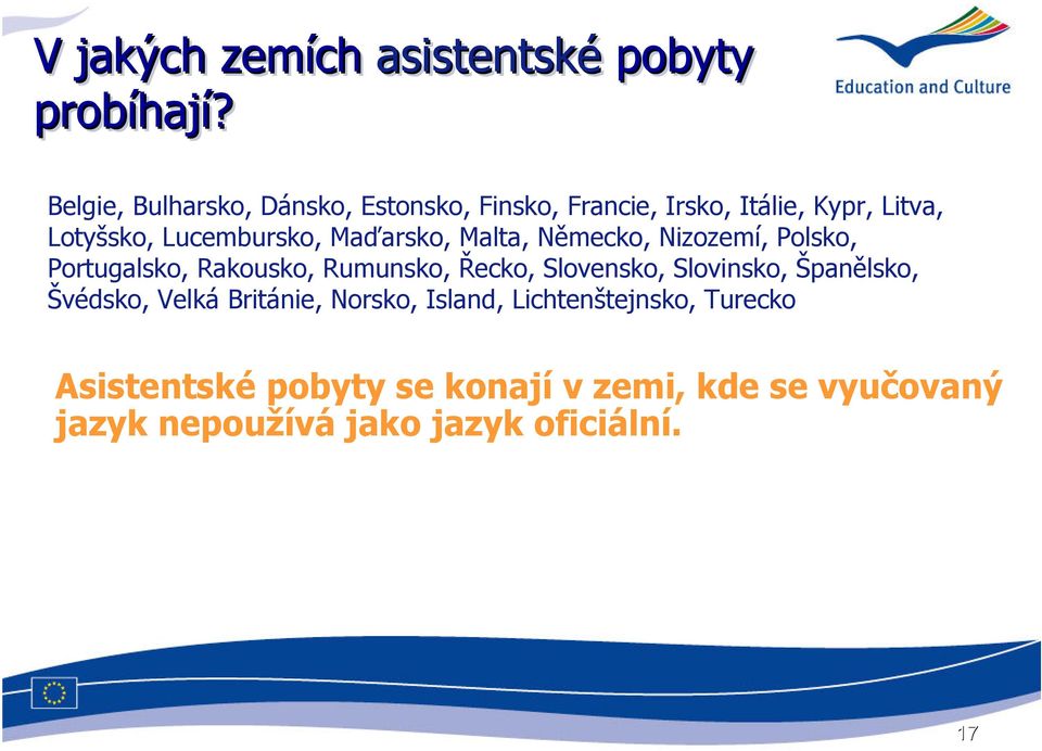 Maďarsko, Malta, Německo, Nizozemí, Polsko, Portugalsko, Rakousko, Rumunsko, Řecko, Slovensko, Slovinsko,