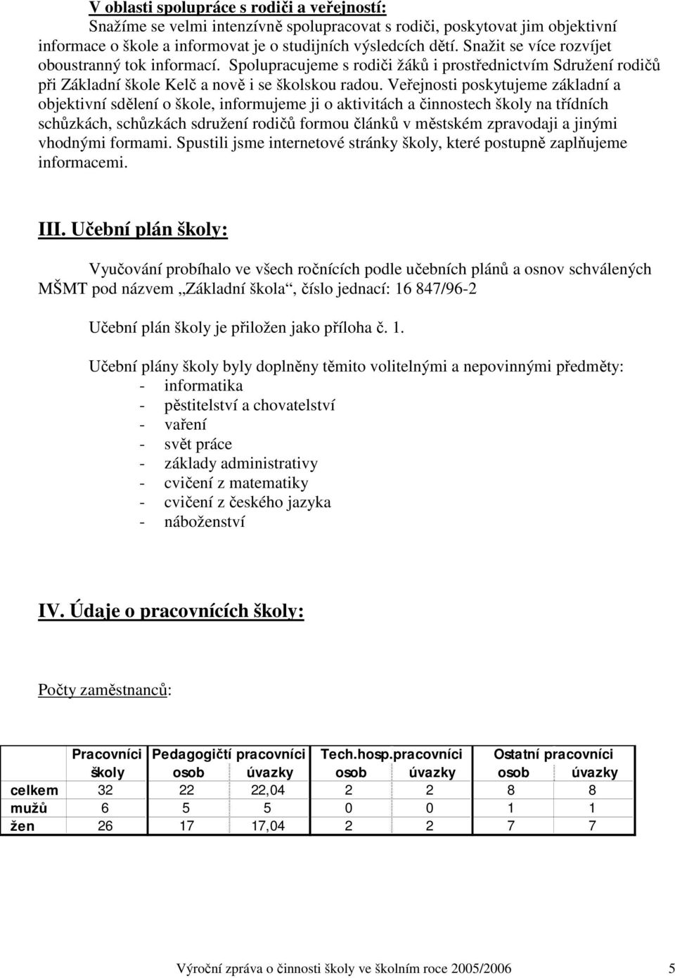 Veřejnosti poskytujeme základní a objektivní sdělení o škole, informujeme ji o aktivitách a činnostech školy na třídních schůzkách, schůzkách sdružení rodičů formou článků v městském zpravodaji a