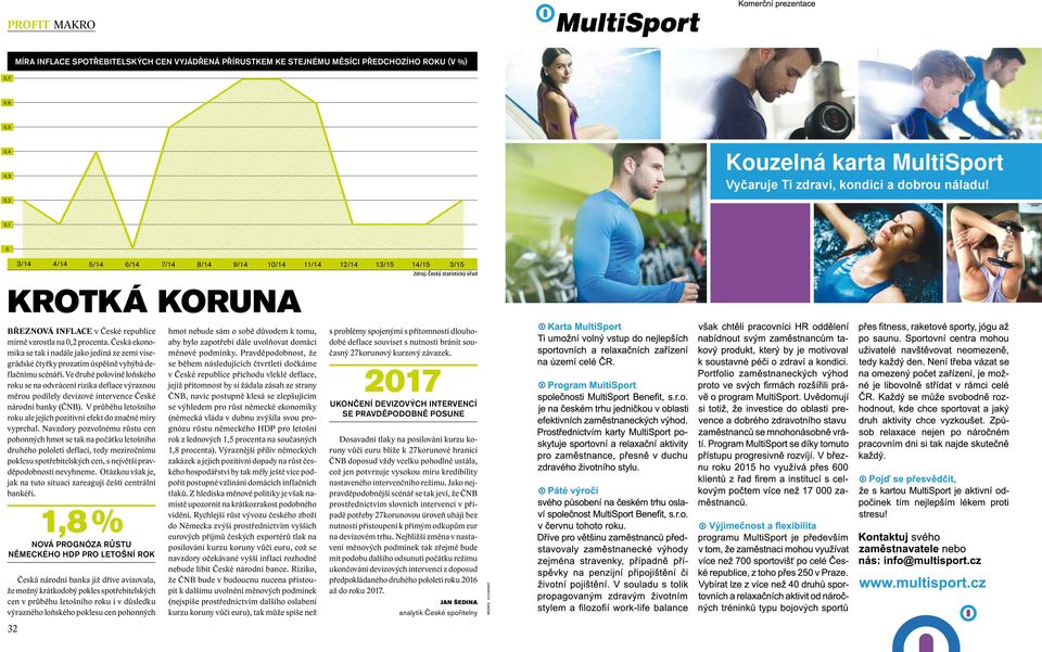 Česká ekonomika se tak i nadále jako jediná ze zemí visegrádské čtyřky prozatím úspěšně vyhýbá deflačnímu scénáři.