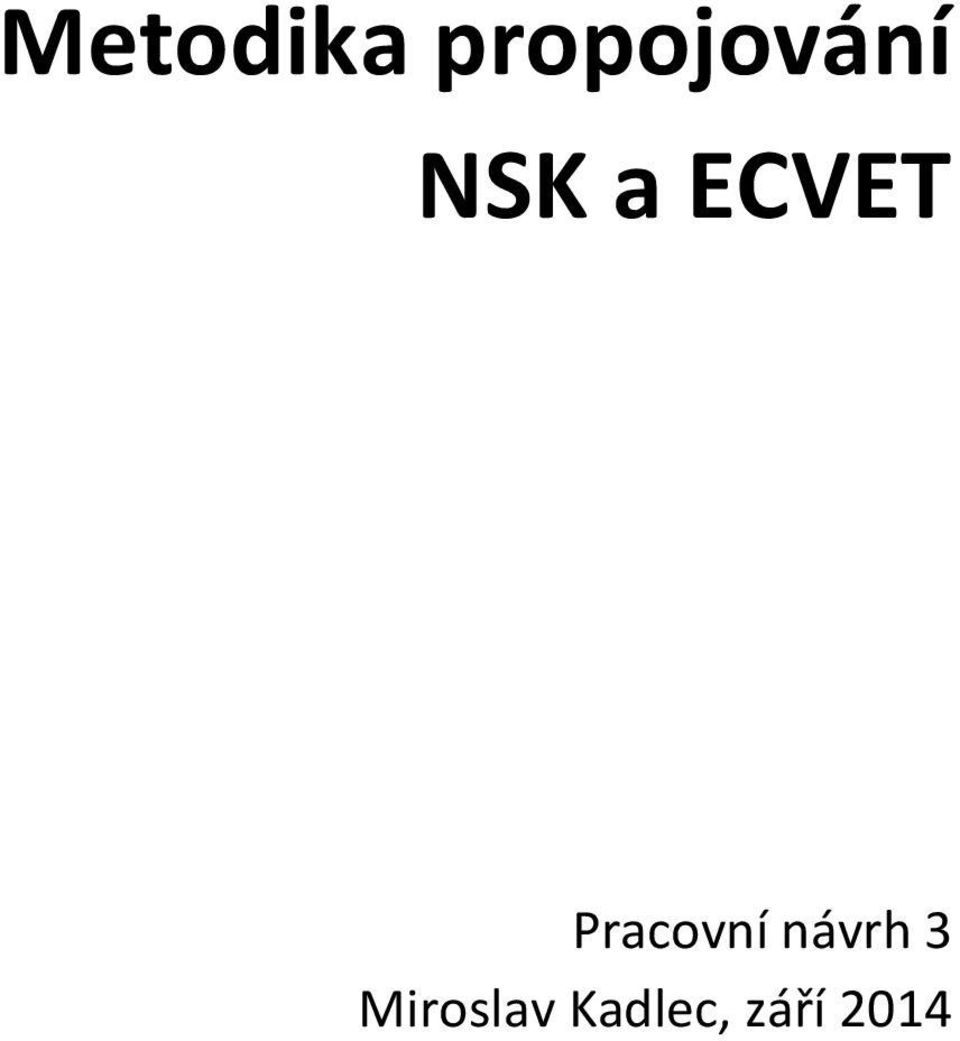 ECVET Pracovní