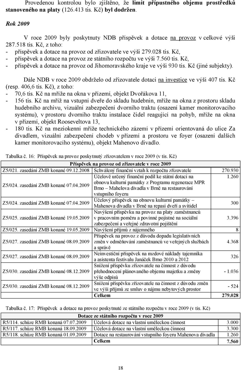 Kč, - příspěvek a dotace na provoz ze státního rozpočtu ve výši 7.560 tis. Kč, - příspěvek a dotace na provoz od Jihomoravského kraje ve výši 930 tis. Kč (jiné subjekty).