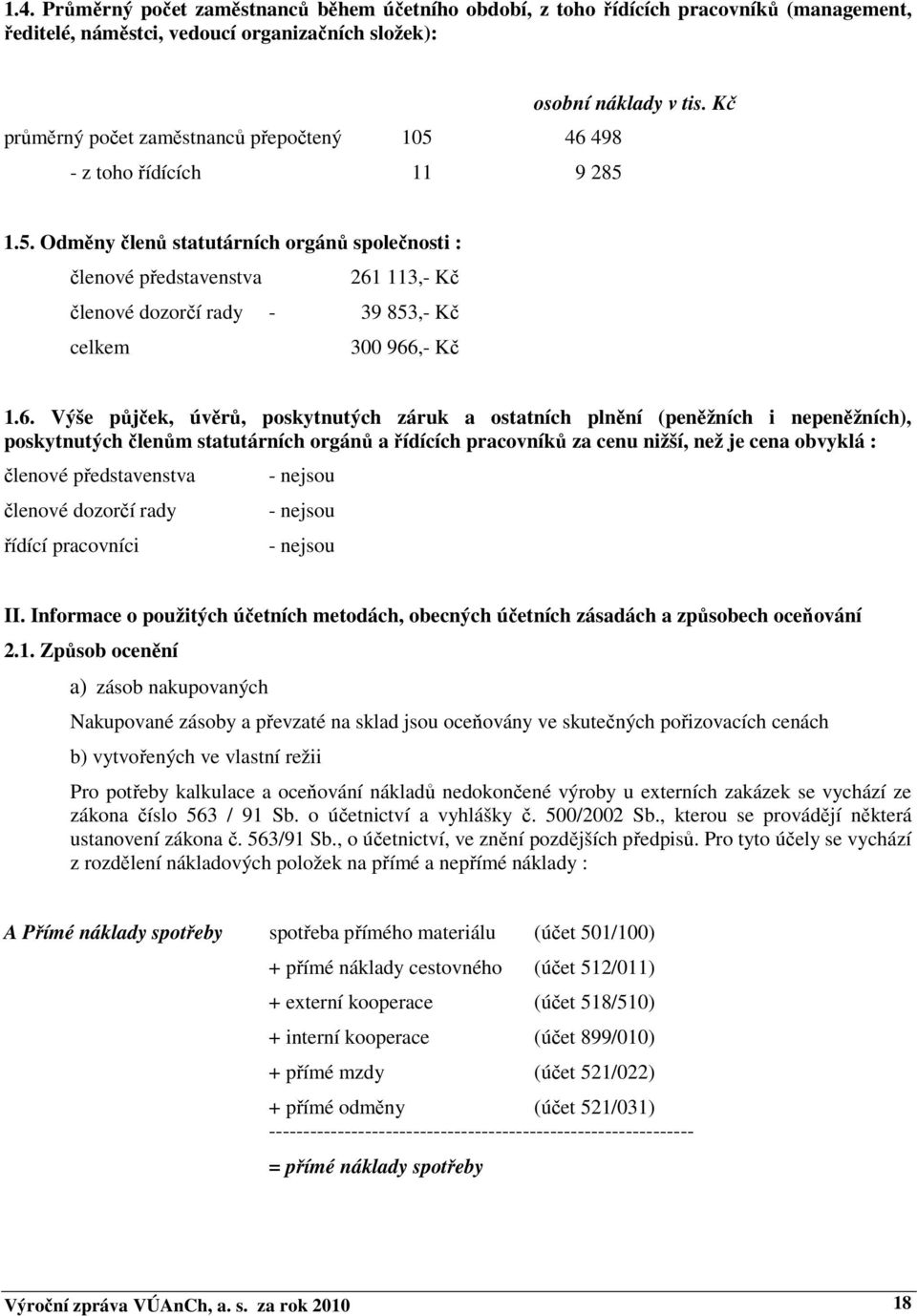 113,- Kč členové dozorčí rady - 39 853,- Kč celkem 300 966