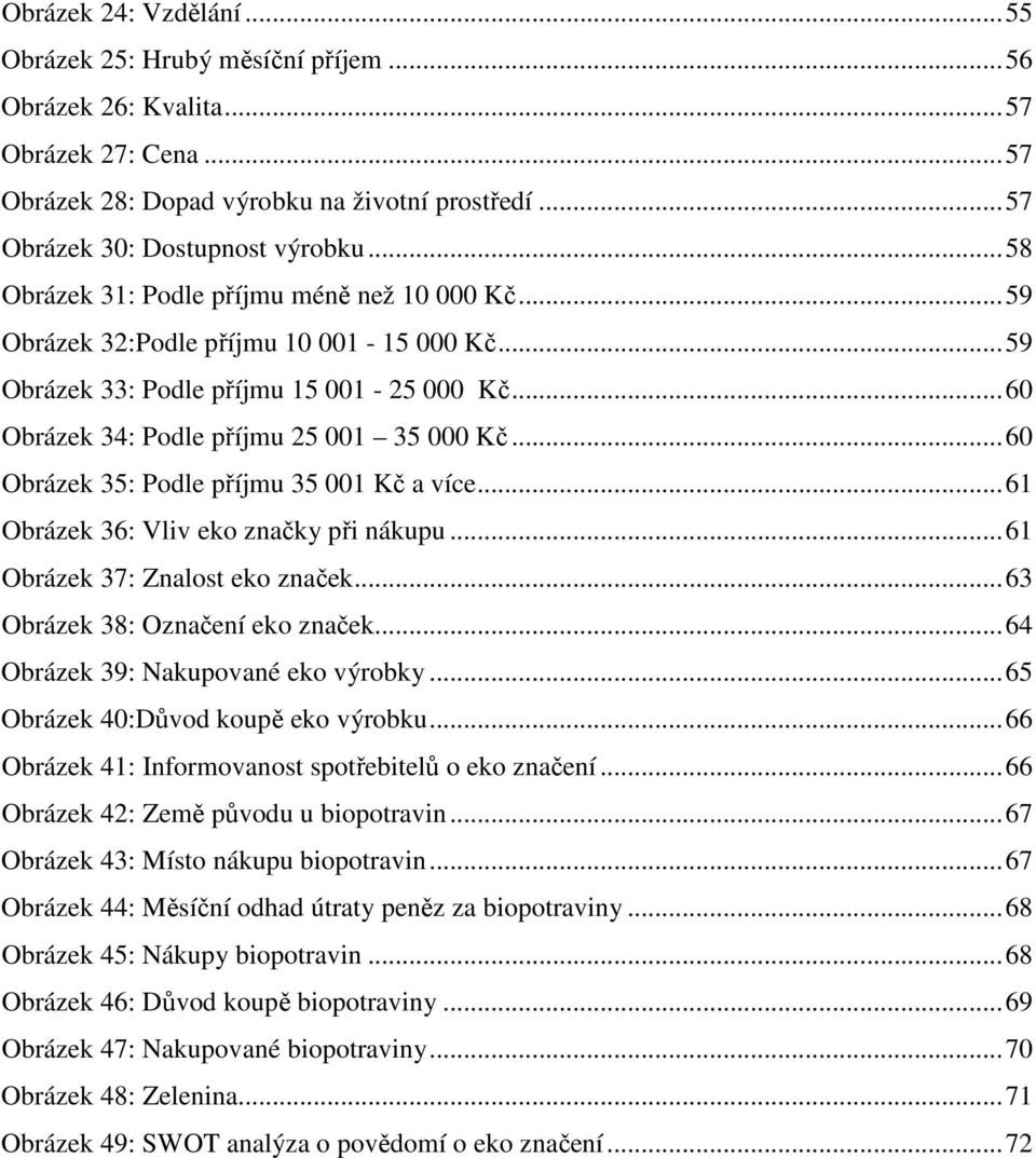 ..60 Obrázek 35: Podle příjmu 35 001 Kč a více...61 Obrázek 36: Vliv eko značky při nákupu...61 Obrázek 37: Znalost eko značek...63 Obrázek 38: Označení eko značek.