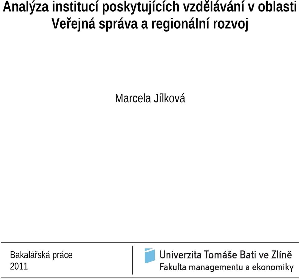 správa a regionální rozvoj