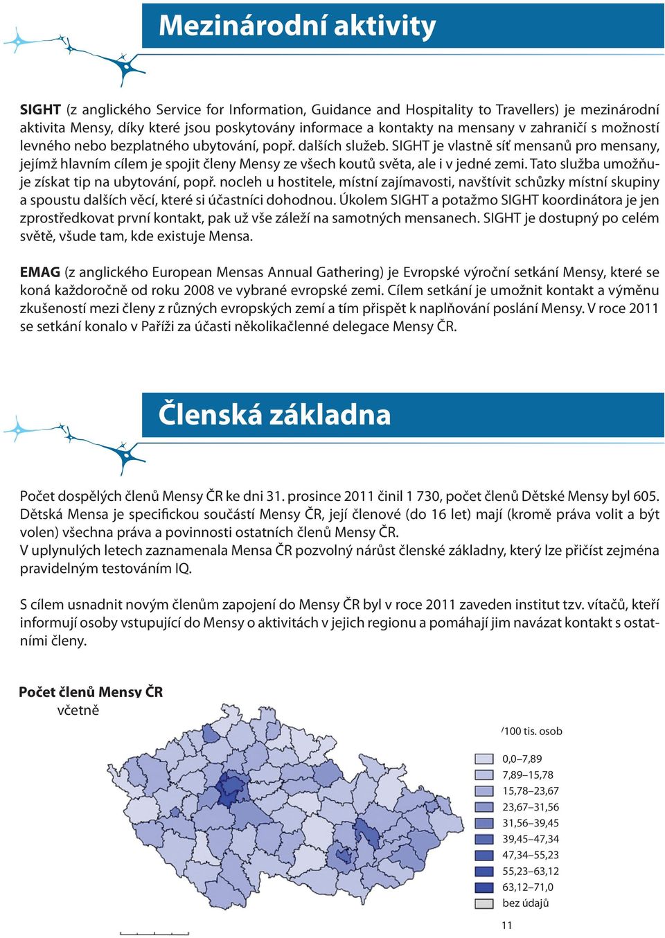 SIGHT je vlastně síť mensanů pro mensany, jejímž hlavním cílem je spojit členy Mensy ze všech koutů světa, ale i v jedné zemi. Tato služba umožňuje získat tip na ubytování, popř.