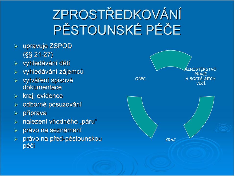 odborné posuzování příprava nalezení vhodného páru právo na seznámení právo