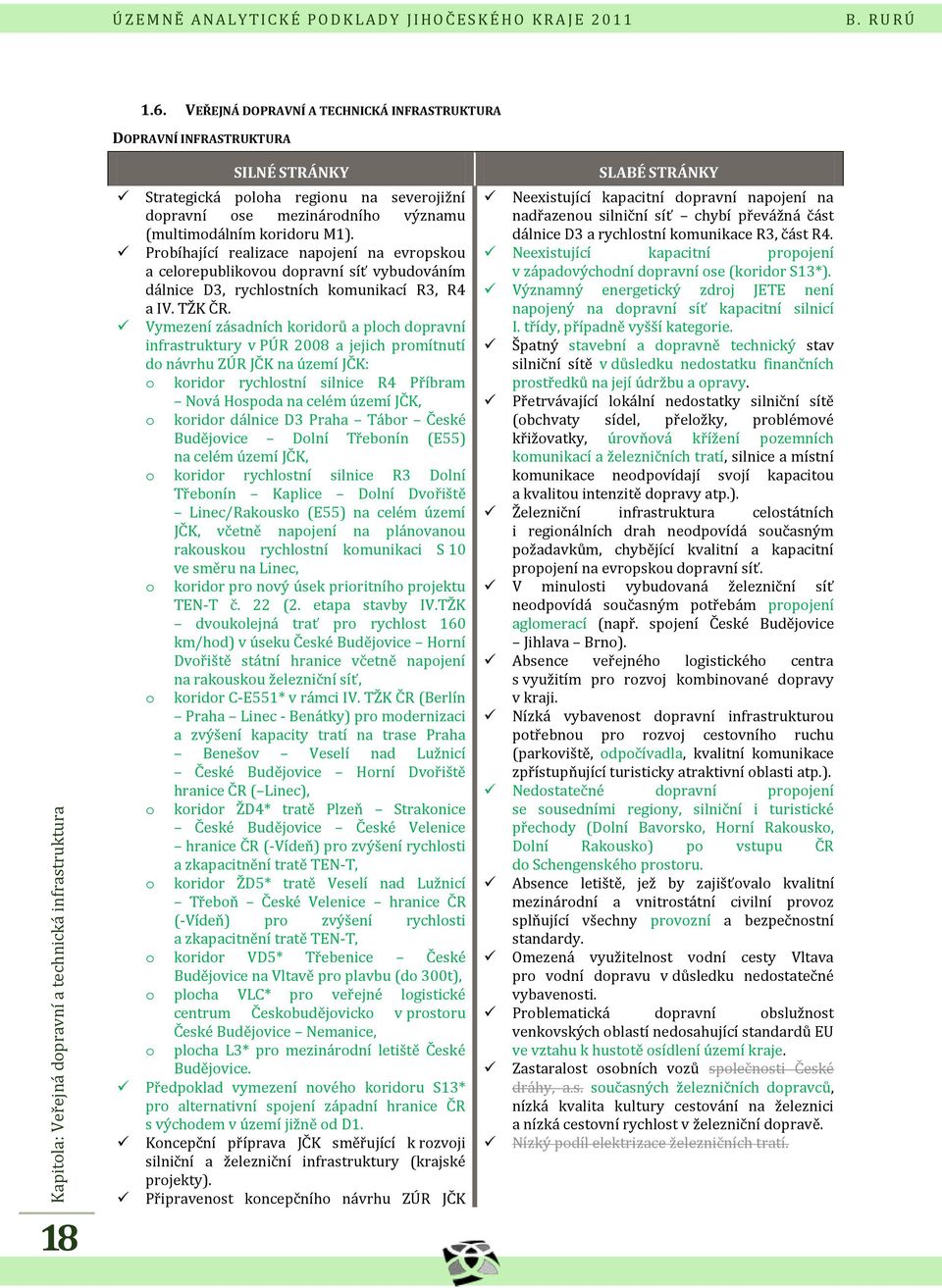 Probíhající realizace napojení na evropskou a celorepublikovou dopravní síť vybudováním dálnice D3, rychlostních komunikací R3, R4 a IV. TŽK ČR.