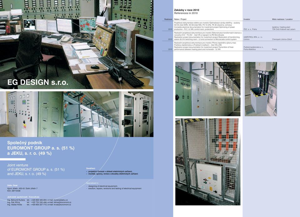 dokumentace pro investici Rekonstrukce transformační stanice a rozvodny 6 kv - TS-254 - část VN a napojení na ŘS MicroScada Realization project documentation for investment project Restoration of