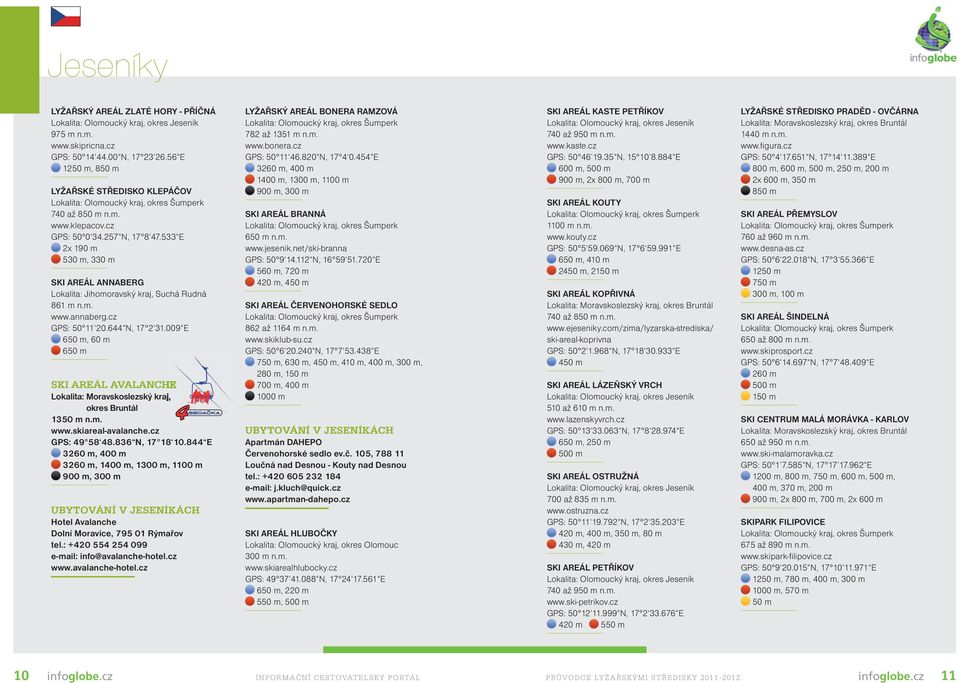 533 E 2x 190 m 530 m, 330 m SKI AREÁL ANNABERG Lokalita: Jihomoravský kraj, Suchá Rudná 861 m n.m. www.annaberg.cz GPS: 50 11 20.644 N, 17 2 31.