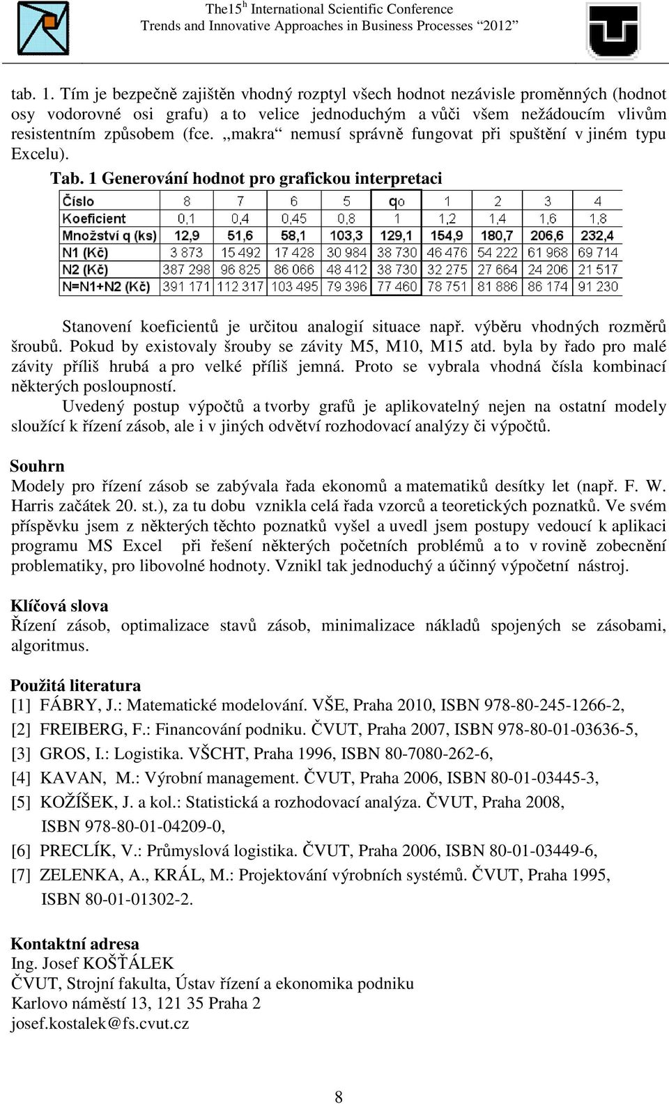 výběru vhodných rozměrů šroubů. Pokud by existovaly šrouby se závity M5, M10, M15 atd. byla by řado pro malé závity příliš hrubá a pro velké příliš jemná.