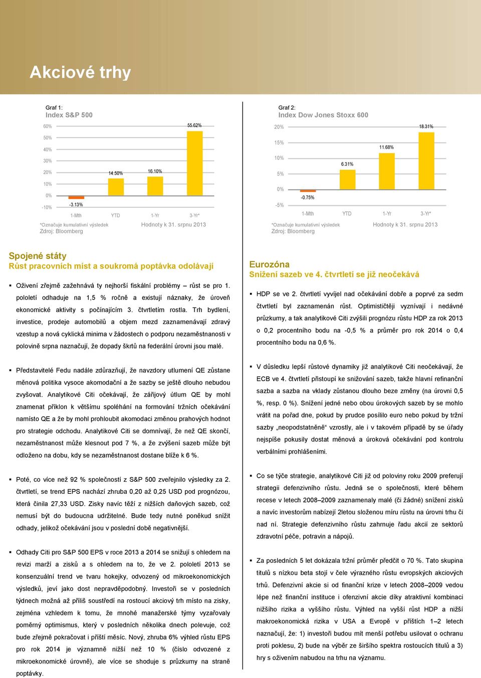 pololetí odhaduje na 1,5 % ročně a existují náznaky, že úroveň ekonomické aktivity s počínajícím 3. čtvrtletím rostla.