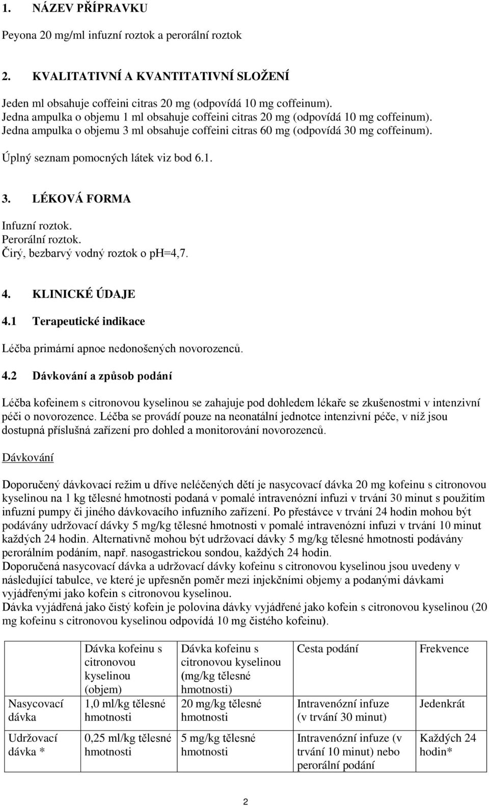 Úplný seznam pomocných látek viz bod 6.1. 3. LÉKOVÁ FORMA Infuzní roztok. Perorální roztok. Čirý, bezbarvý vodný roztok o ph=4,7. 4. KLINICKÉ ÚDAJE 4.