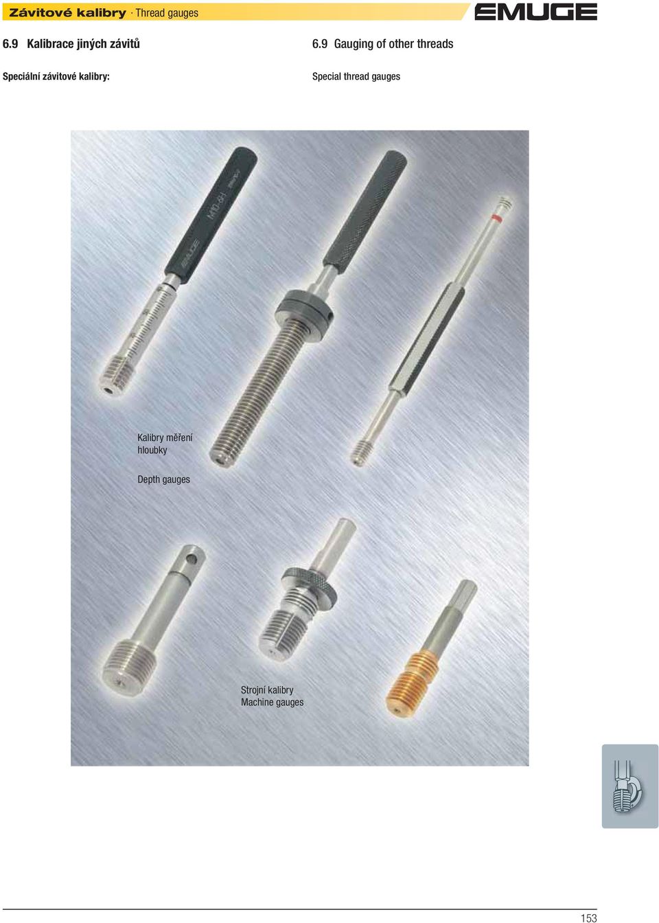 závitové kalibry: Special thread gauges
