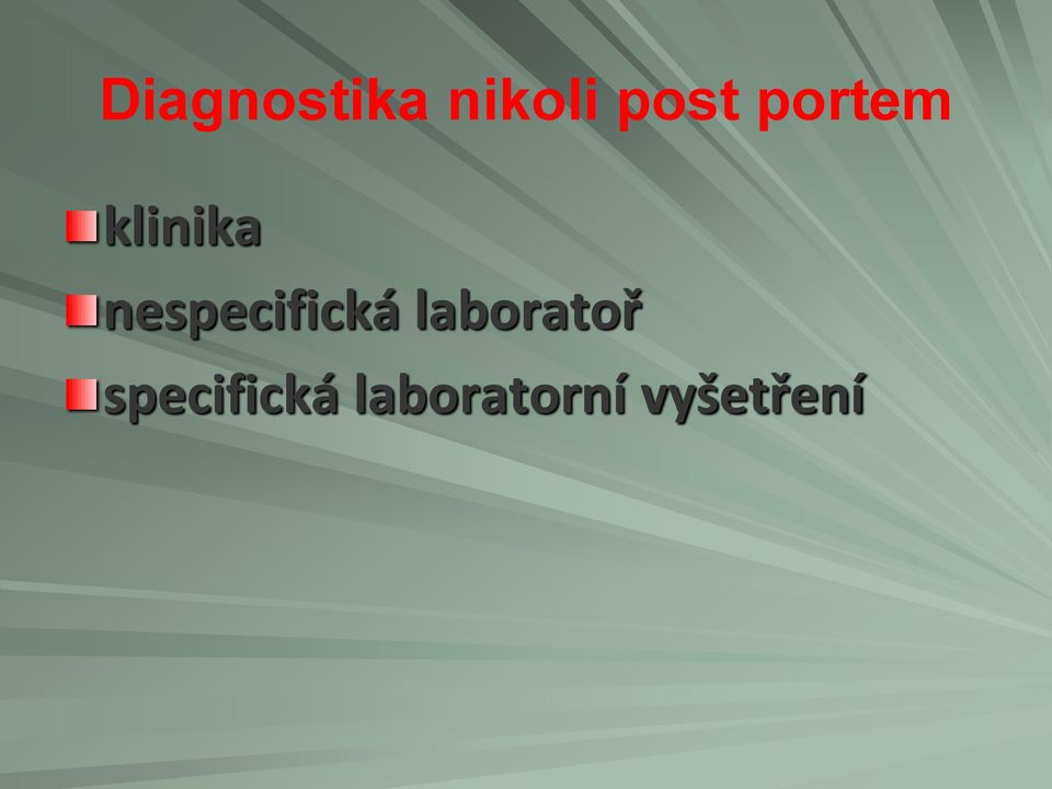 nespecifická laboratoř