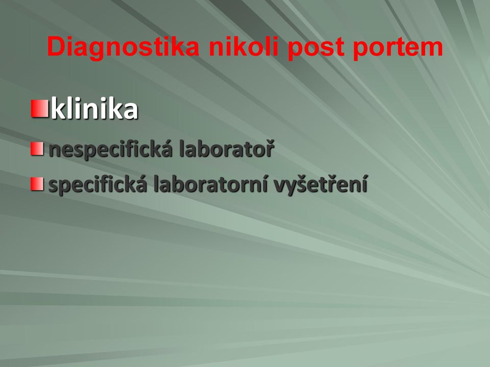 nespecifická laboratoř