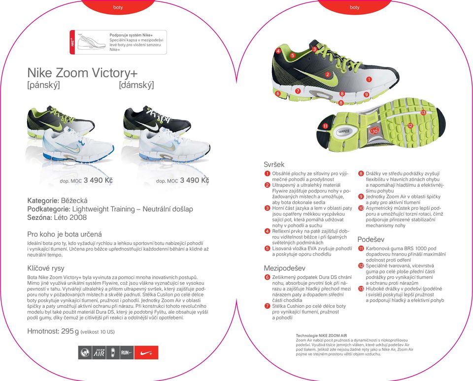 MOC 0 Kč Bota Nike Zoom Victory+ byla vyvinuta za pomoci mnoha inovativních postupů. Mimo jiné využívá unikátní systém Flywire, což jsou vlákna vyznačující se vysokou pevností v tahu.