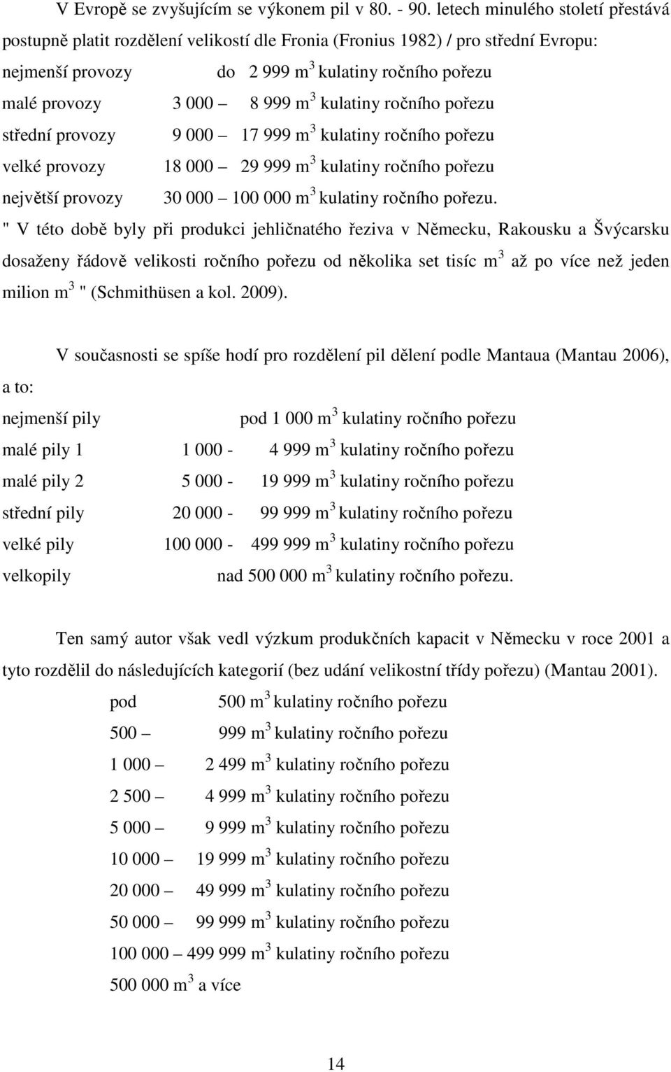 kulatiny ročního pořezu střední provozy 9 000 17 999 m 3 kulatiny ročního pořezu velké provozy 18 000 29 999 m 3 kulatiny ročního pořezu největší provozy 30 000 100 000 m 3 kulatiny ročního pořezu.